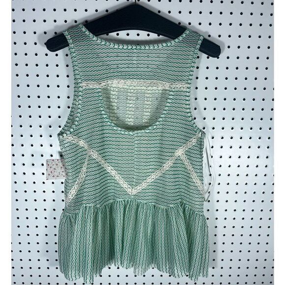 Free People Open Weave Open Back Peplum Top - Picture 4 of 7